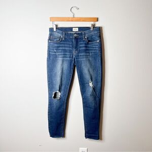 Hudson Krista Ankle Skinny With Raw Hem Jeans in Leag